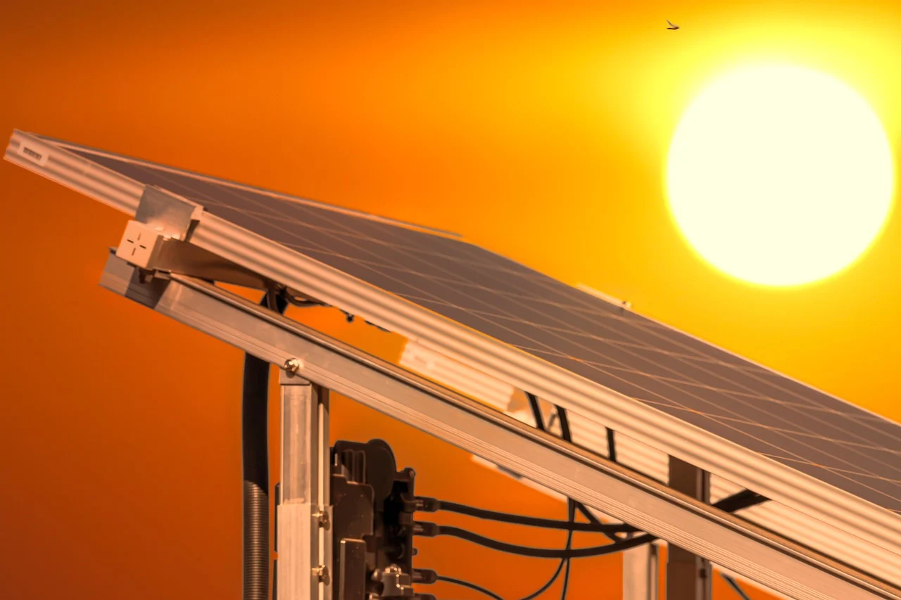 Solar photovoltaic panels representing investment in solar energy